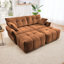 Canapé 2 places avec 2 repose-pieds et coussin décoratif-1510390823
