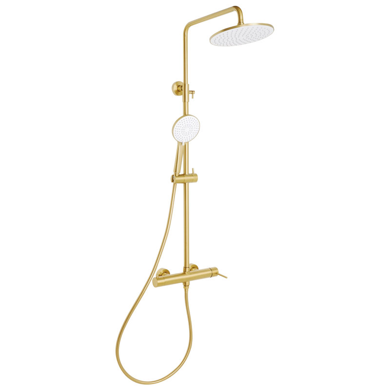 Mixer Shower Set with Rainshower PUYEHUE Silver, Brushed Gold