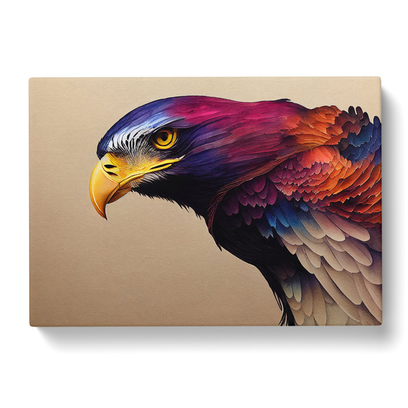 Eagle Bird Watercolour Vol.4 - Wrapped Canvas, 40cm H x 60cm W x 3cm D