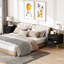 Table de chevet en fer avec 2 tiroirs-31198633-61191860