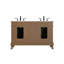 Meuble-lavabo double 54 po en teck-137891537