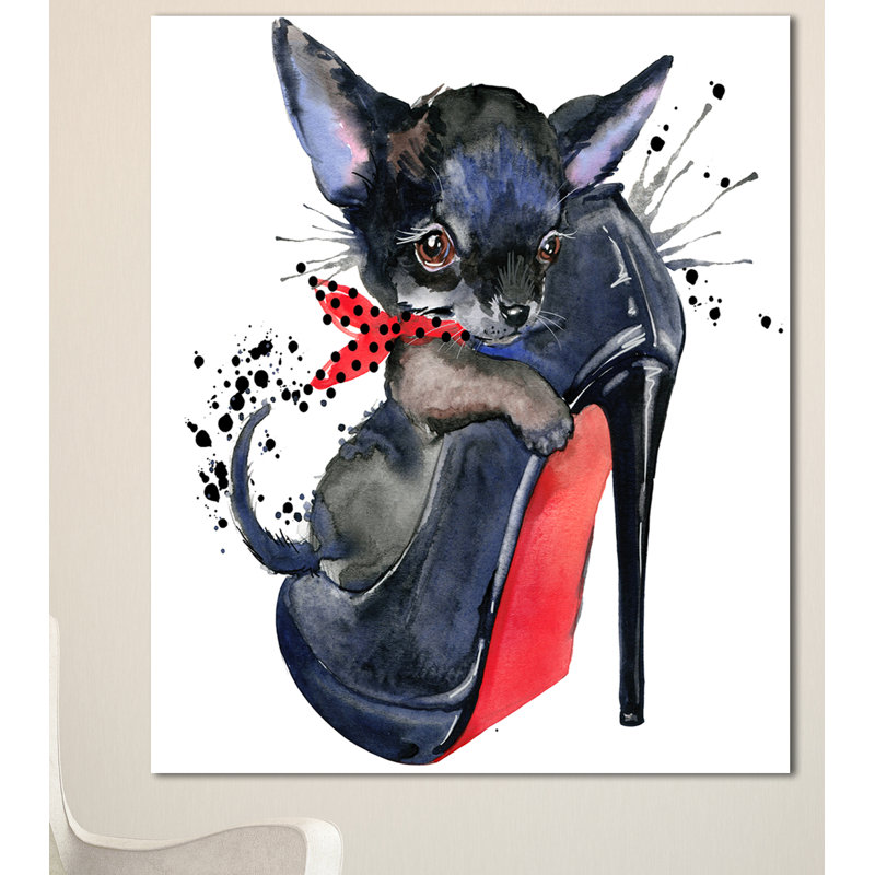 « jolie dog over large », reproduction d’art sur toile tendue, H 40 po x l 30 po x P 1 po