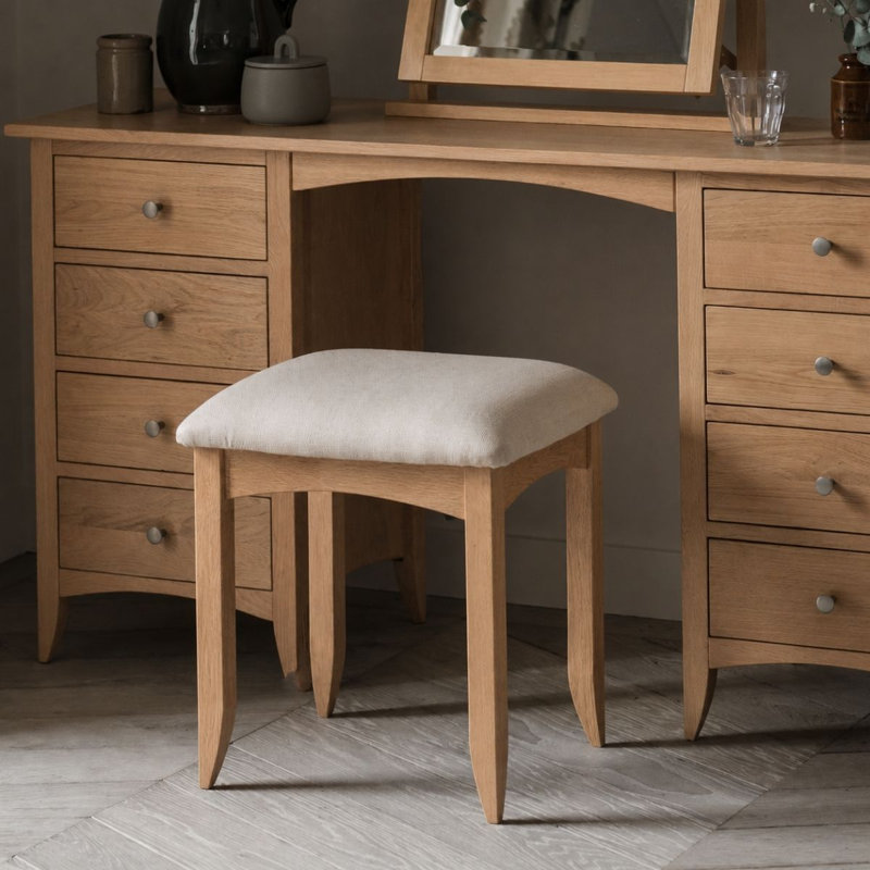 Solid Wood Accent Stool, Natural