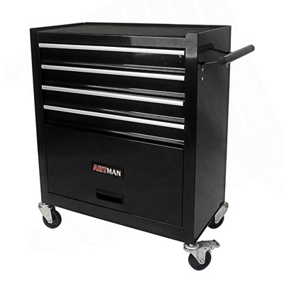 Chariot à outils multifonctionnel 4 tiroirs avec roulettes et 4 tiroirs