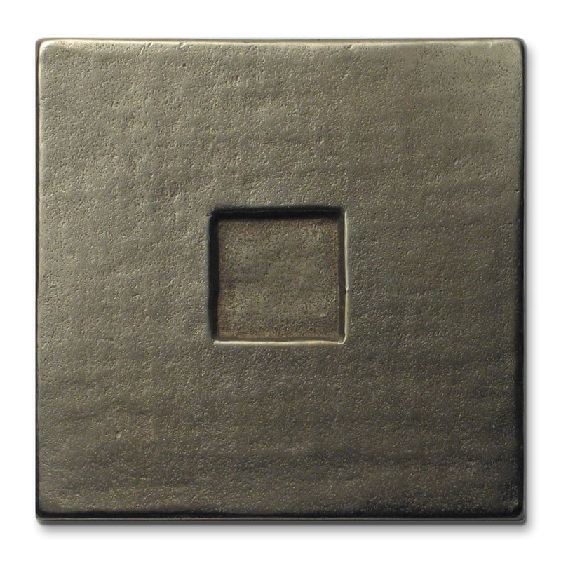3 in. x 3 in. Bronze and Metal Decorative Tile Insert, Oil Rubbed Bronze