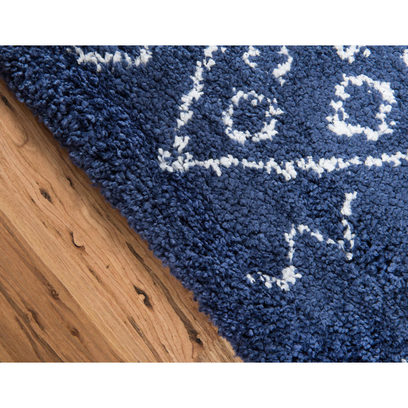 Paquette Geometric Shag Area Rug, Rectangle 152 x 244cm