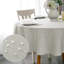 180cm Round Faux Linen Tablecloth, Water-Resistant, Spill-Proof, Wipeable Polyester for Dining & Buffet-1639666155