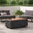40" Outdoor 40,000 BTU Rectangular Mgo Concrete Propane Fire Pit(Tank Cover Not Included)-1341697956