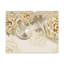 Art mural sur toile à fleurs 3D or et gris 3D-1184255025
