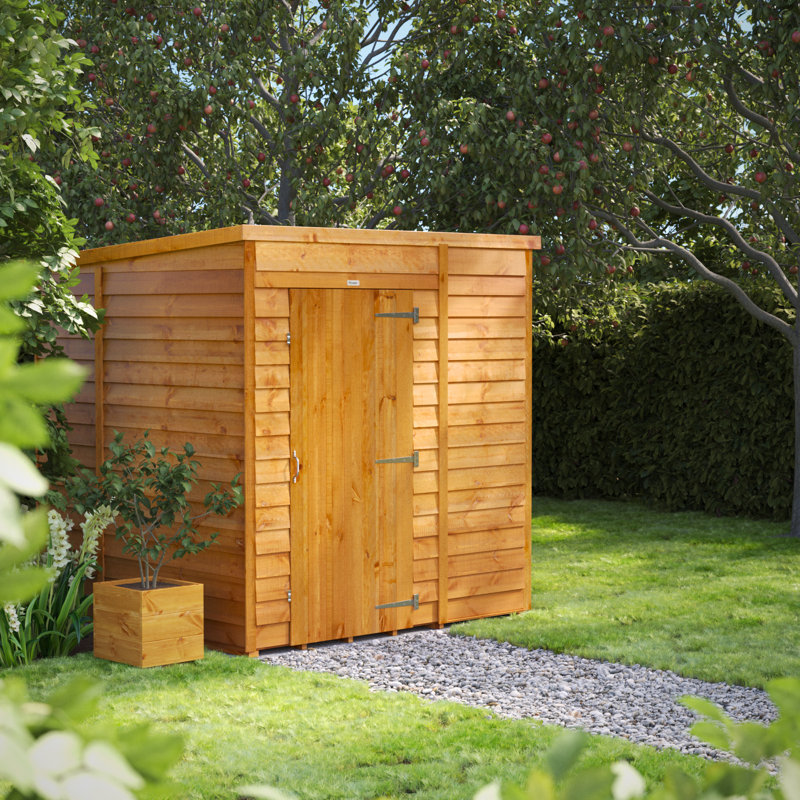Powersheds 6 x 6ft Timber Overlap Windowless Pent Garden Shed
