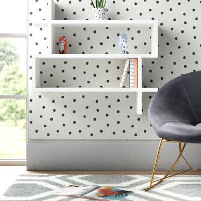 Argonaut Modern Wall-Mounted 2-Tier Floating Bookshelf