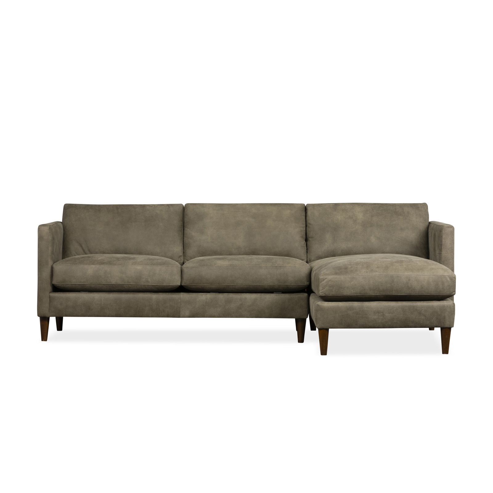 Clifford Chaise Sectional, Right Hand Facing, Cordoba Camel Top Grain Leather