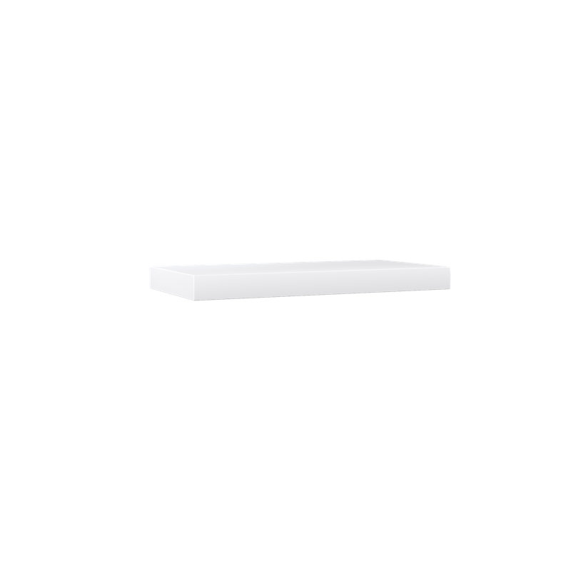 Painted Wood Floating Shelf, White
