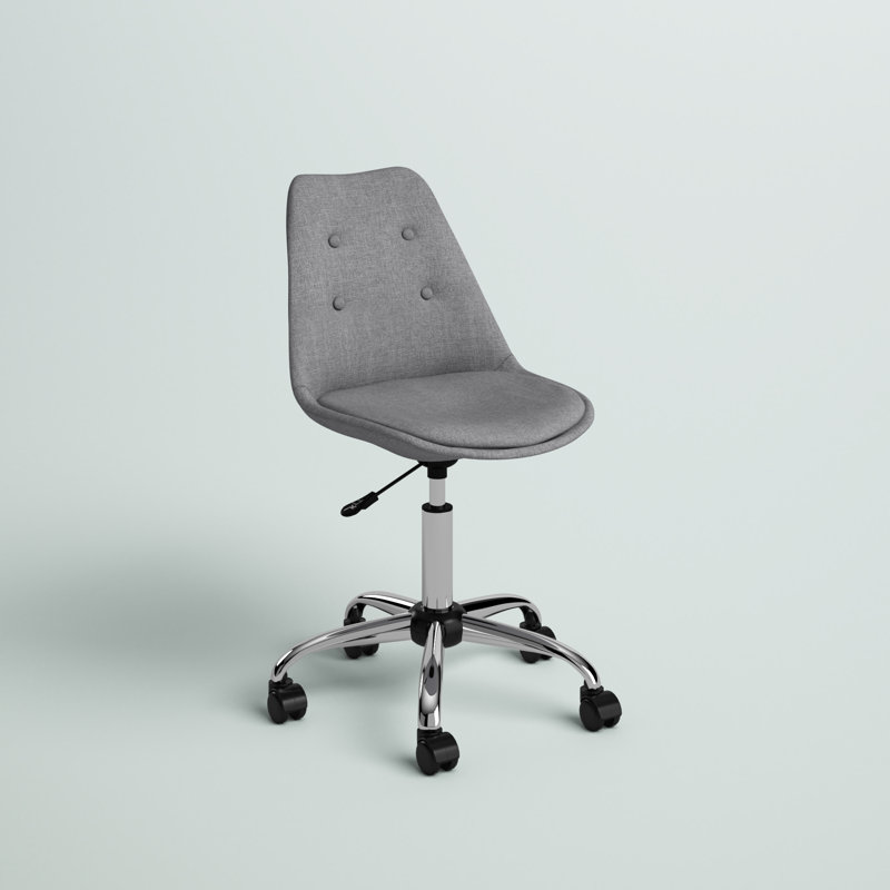 Chaise de travail en tissu Gina, Gris