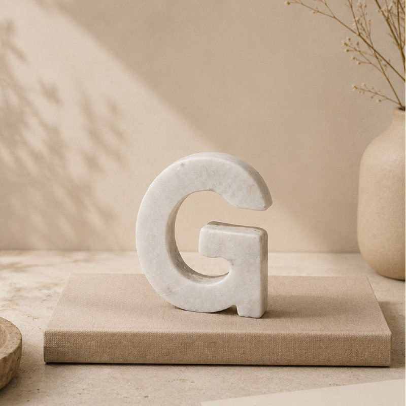 Bloc de lettres Zeb Marble Helvetica, G