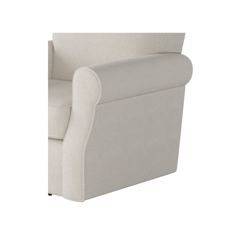 Silverlock Polyester Swivel Armchair, Salt Off-White Polyester Blend