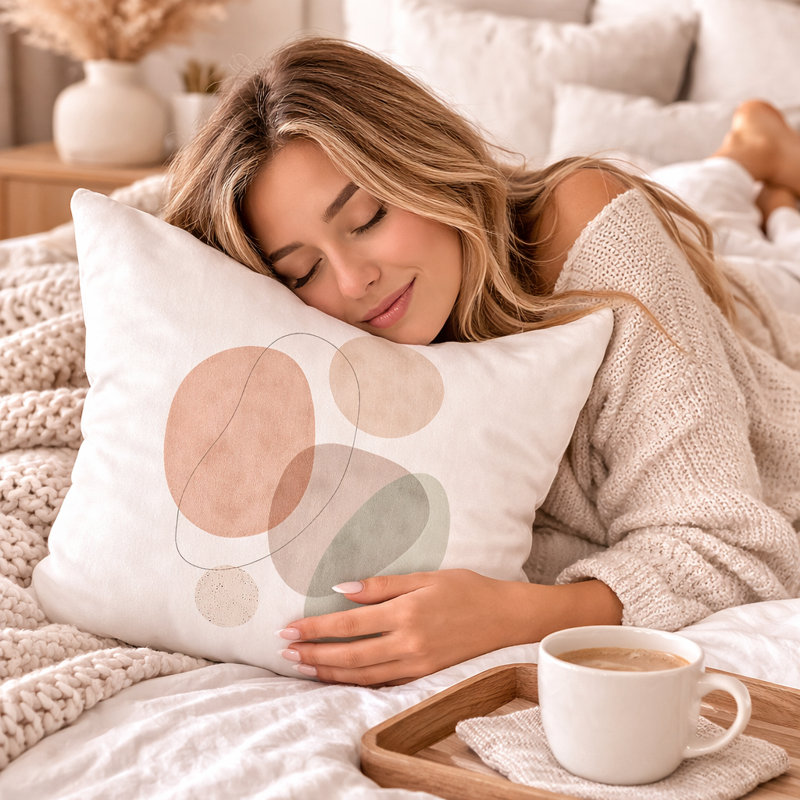 Indoor / Outdoor White Square Throw Pillow Cover