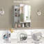 Armoire de rangement avec miroir pour salle de bain, armoire de salle de bain murale avec tablettes réglables
