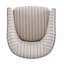 Fauteuil demi-tonneau rembourré à rayures