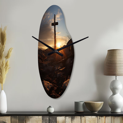 Horloge religieuse en résine