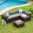 Bavorov 3 - Person Patio Conversation Set with Cushions