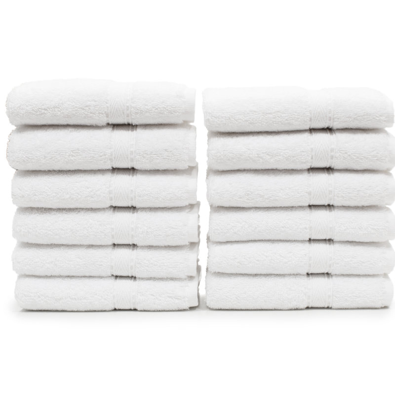Essuie-mains en coton Sinemis, Blanc
