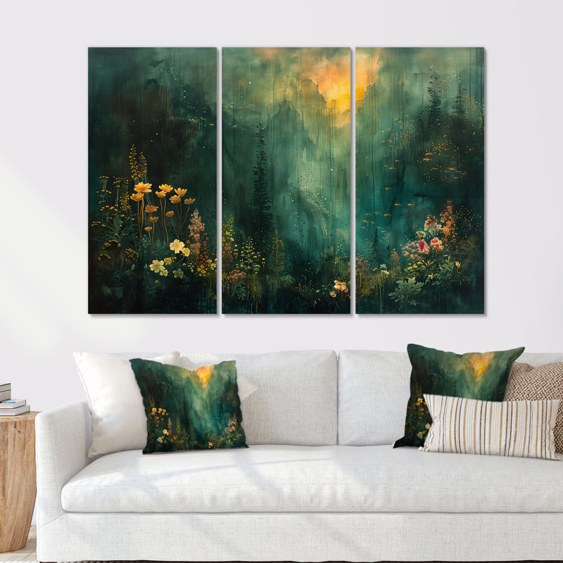 Chumley - ensemble de reproductions d'art mural forêt, Canvas, H 32 po x l 48 po x P 1 po