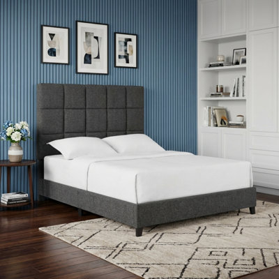 Queen Size Upholstered Platform Bed