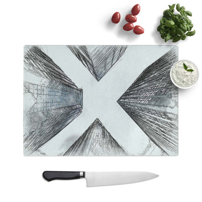 Tempered Glass Sketching the Architecture Vol.37 Chopping Board