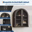 Solid Wood Oval Accent Cabinet-1694448499
