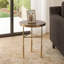 Table de bout chic avec plateau mince en travertin Chic