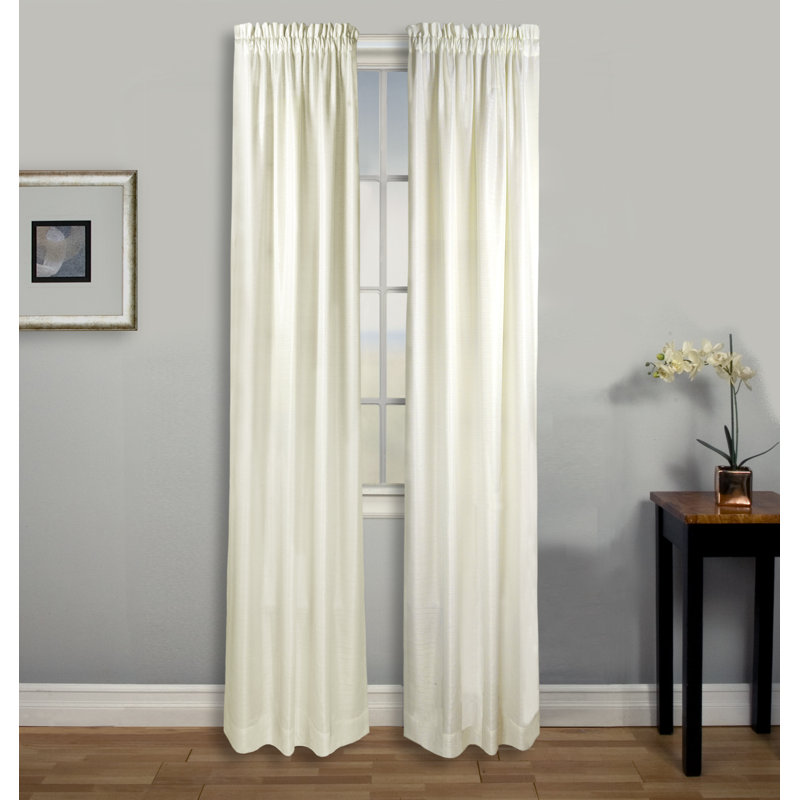 Alldredge Room Darkening Curtain Single Panel, Beige, 54" W x 63" L