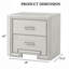 Table de chevet style transitionnel 1pc avec port USB et poignées en métal