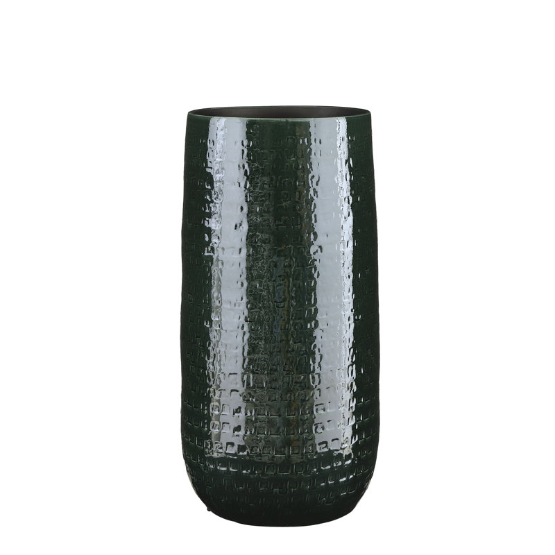 Vase de plancher en porcelaine Barrian, H 19,7 po x l 9,85 po x P 9,85 po, Doré