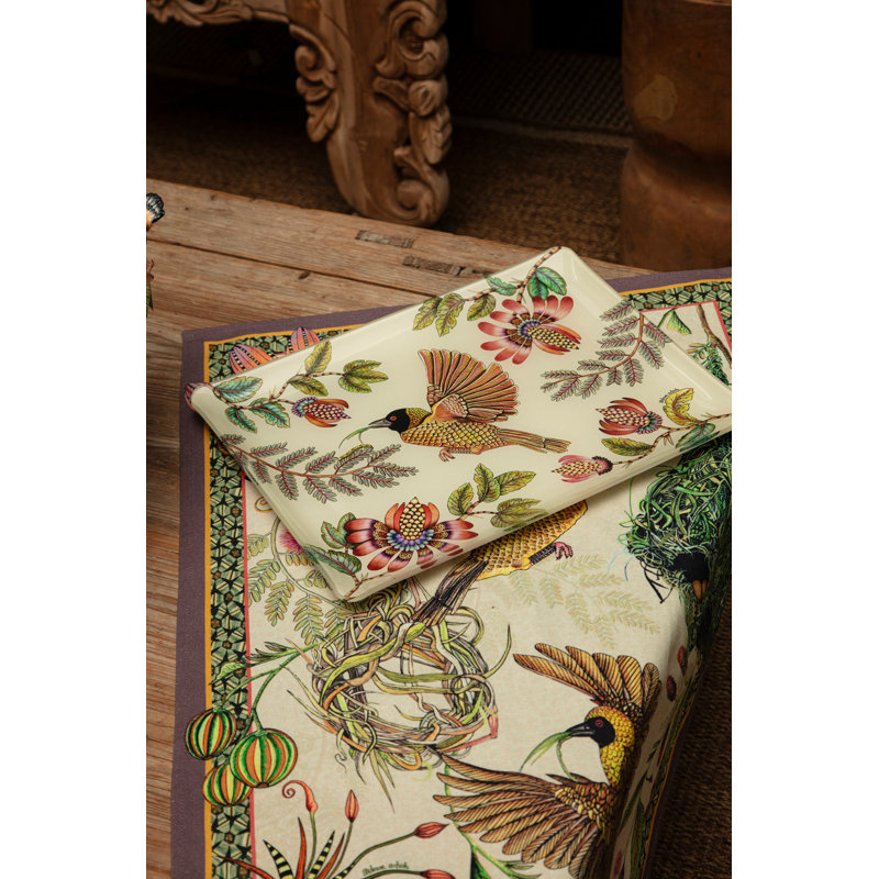 Weaver Garden Acrylic Tray, 18" W x 14" D x 1.5" H, Stone
