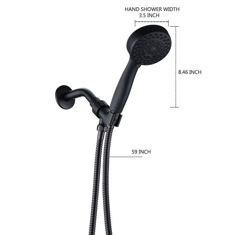High Pressure Handheld Shower Head with Hose, Oil-Rubbed Bronze