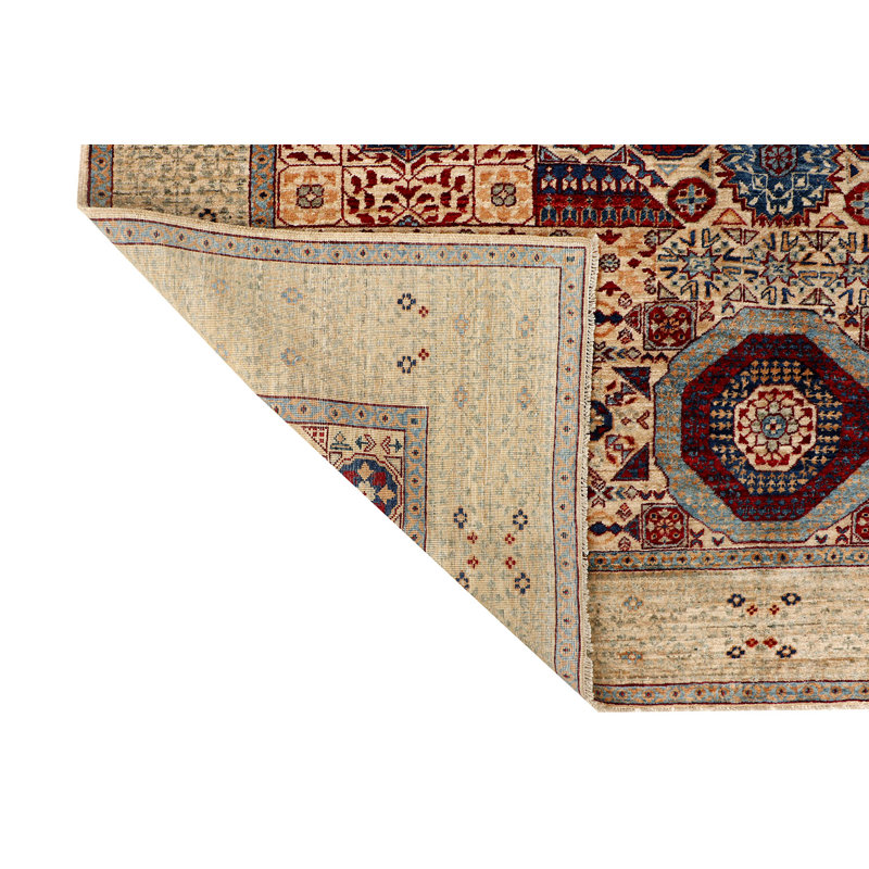 Handwoven High-Quality Light Blue/Red/Navy/Beige Area Rug