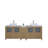 Ravenna 84" Freestanding Double Sink Bathroom Vanity with Engineered Marble Top and Matching Mirrors-109234233-109234235