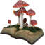 Figurine de livre champignon enchanté féerique