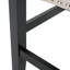 Tabouret de comptoir rembourré 25 po avec garniture cloutée de 25 po (ensemble de 2), blé / noir mat, tissu