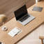 Bureau de direction brun en bois massif en forme de L-949714229