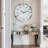 Round Wall Clock Twinkle Crystal Diamond Wall Clock With Silver Beveled Glass Edging