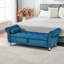 Banc de rangement en velours doux avec boutons en cristal et 1 coussin-247126426