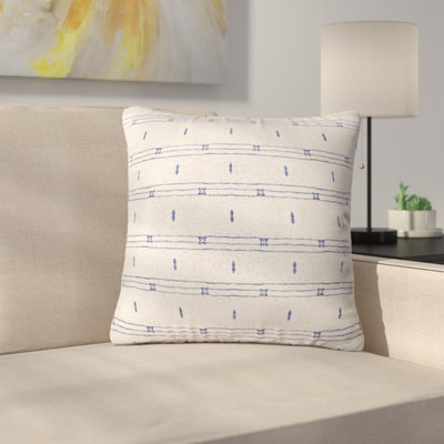 Leena Striped Outdoor Reversible Throw Pillow