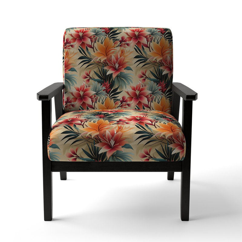 Fauteuil d'appoint rembourré Tropical Sunset