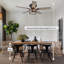 52''5-Blade Flush Ceiling fan with Light Kit and Control Included-559386108