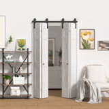 72 In Bi-Folding Barn Door Hardware Kit For Double Door