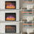 23.6" Recessed Electric Fireplace Heater Insert With Weekly Timer, 5 Adjustable Brightness, Remote Control, 9H Timer, Overheat Protection, 750W/1500W