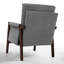 Fauteuil d'appoint à dossier haut de style moderne Mid-Century avec structure en bois massif et coussins moelleux pour le salon-2060581619