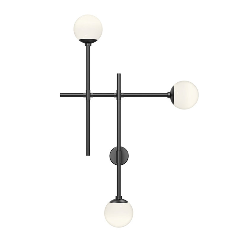 Sabon LED Armed Sconce, Satin Black